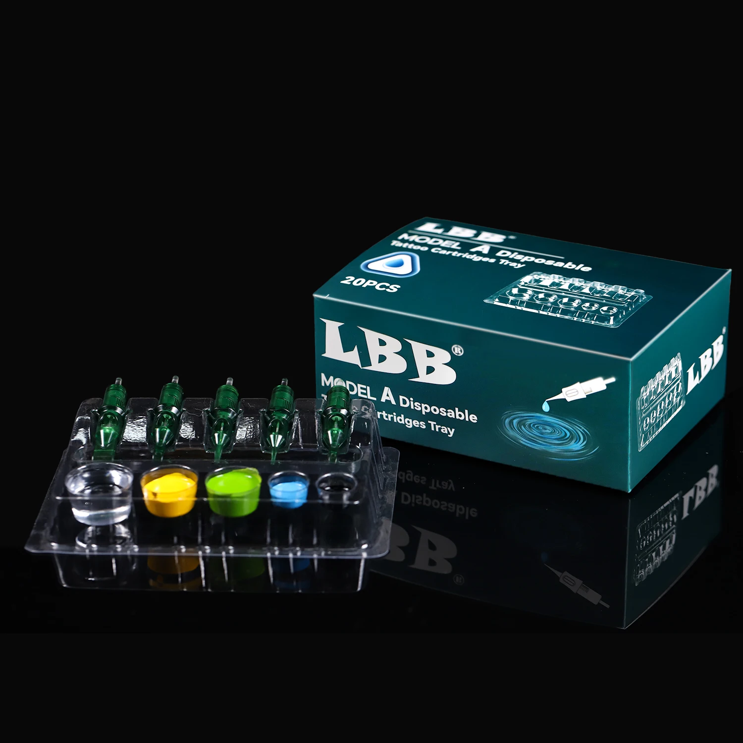

20PCS/Set LBB Disposable Plastic Tattoo Cartridge Needles Holder Transparent Tattoo Ink Holder for Tattoo Equipement & Body Art