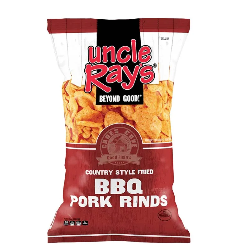 رقائق Uncle Ray's Jalapeno Ranch/رقائق Kickin' Hot Chile Lime/Rinds لحم الخنزير للشواء 2.29 أونصة (65 جم) * 4 عبوات