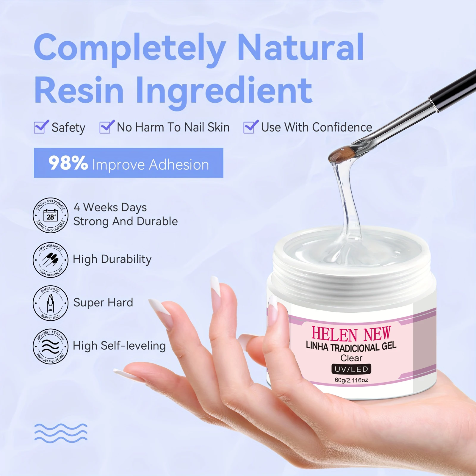 Kit de unhas de gel constructor-gel duro para conjunto de extensão de unhas com escova de modelagem de unhas de gel adequado para iniciantes diy fornecimento de unhas