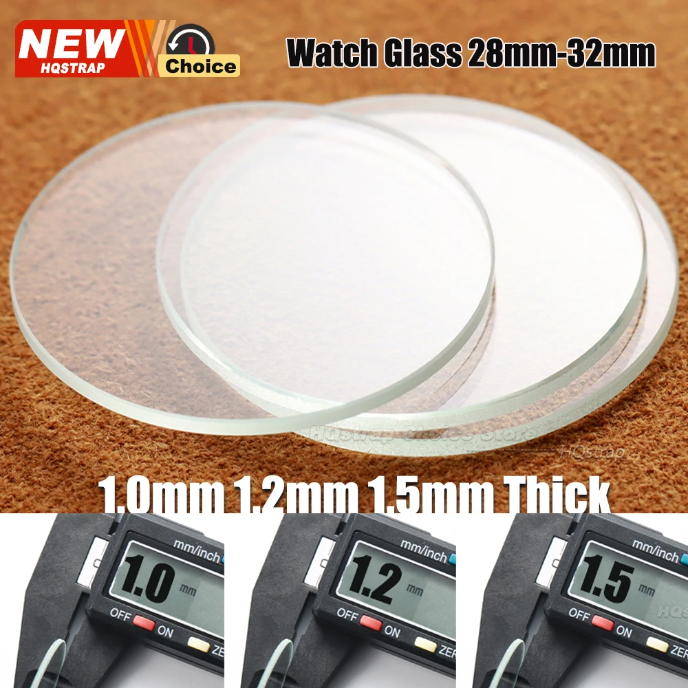 1/3/5 قطعة ساعة الزجاج استبدال شقة 1.0 مللي متر 1.2 مللي متر 1.5 مللي متر أقطار سميكة 28 مللي متر 29 مللي متر 30 مللي متر 31 مللي متر 32 مللي متر أداة إصلاح الكريستال الشفاف