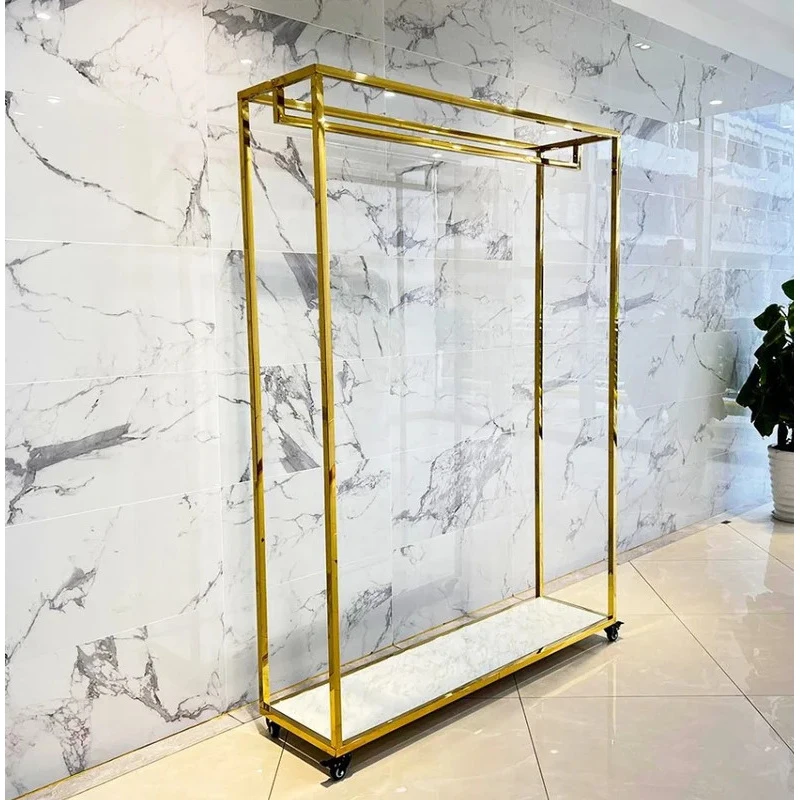 Ready To S Gold Floor Stand Boutique Store Display Stands For L oratory Furniture