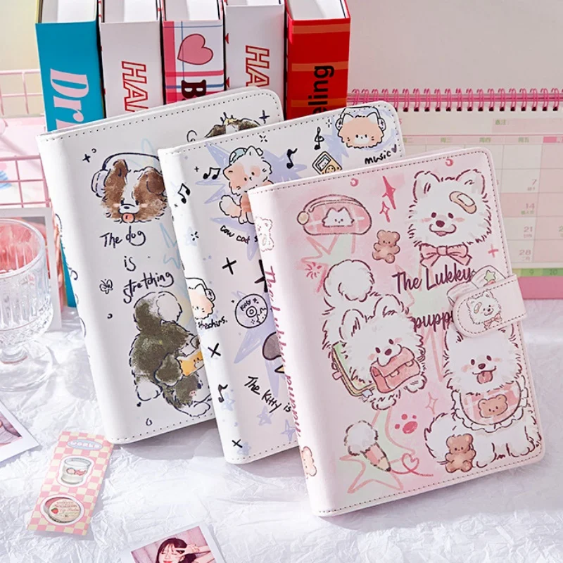 A5 Cute Luxury Pu Leather Binder Card Holder Leather Collector's Card Organizer Book Kawaii Binder Photocards Photo Album