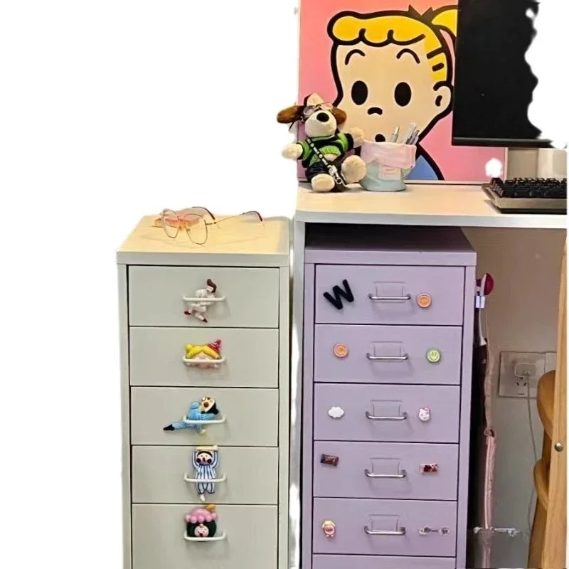 

Bedroom girl multi-layer chest of drawers girl cute chest of drawers floor-to-ceiling combination locker assembled wrought iron