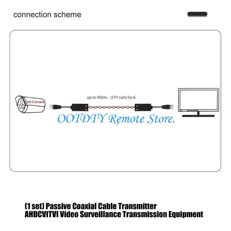 Analogs Camera Video Balun Transceiver Set With ABS Housing, Passive Twisted Pair Transmission Adapters For AHD CVI TVI