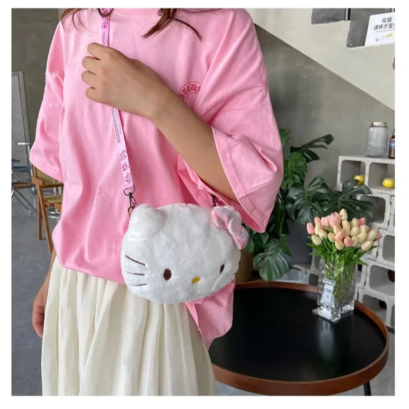 

Милая плюшевая сумка, универсальная сумка через плечо для милых студентов, мягкая и милая маленькая принцесса, новая мультяшная сумка