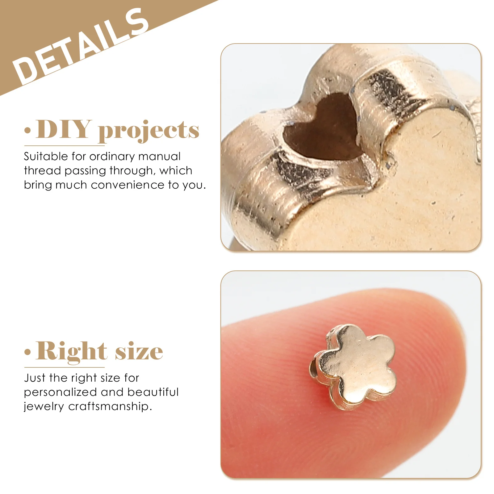 

6Packs Electroplated Jewelry Spacer Beads Plastic Smooth Surface DIY Bracelet Necklace Pendant Making Loose Beads