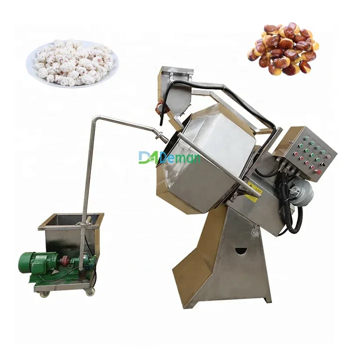 Rotation type french fries seasoning machine pet dog food flavoring mixer oil spices sprayer coating machine for snack food