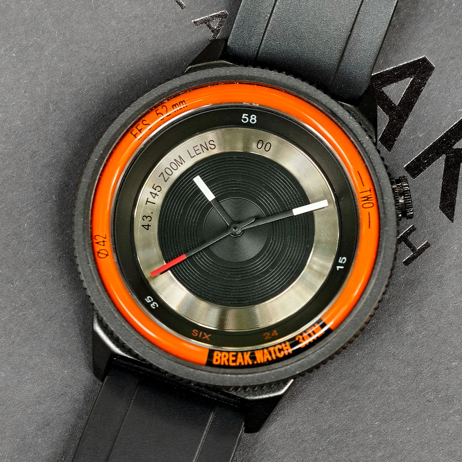 BREAK Black Camera Series Men Women Luxury Fashion Casual Stainless Steel Band Unique Sport Waterproof Quartz Watches for Man view 3