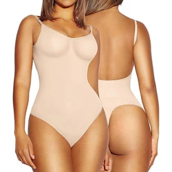 New Invisible Waist Shaper Sexy Bodysuits Push Up Breast Corset Backless with Thong Low Back Camisole Tummy Control Shapewear