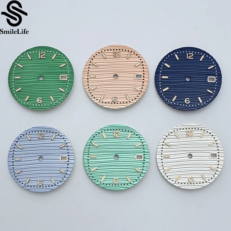 SmileLife Nautilus Watch Dial NH35 Dail Green Luminous 30.5mm Dial Fit NH35/NH36Automatic Movement Nautilus Watch Case