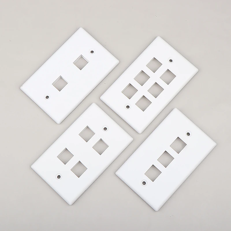 Wall Plate USA Faceplate, Low Profile Ethernet WallPlate Single Gang FacePlates For Keystone Coupler - 1PCS