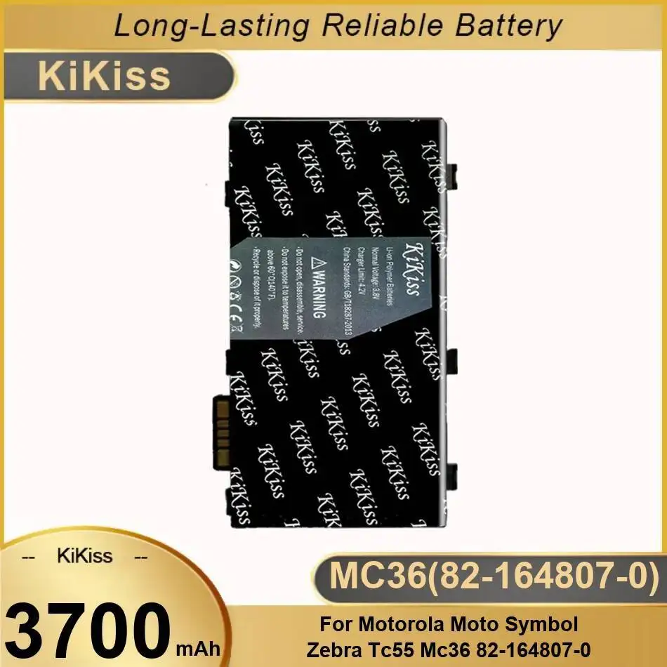 

Промышленная портативная клеммная батарея MC36 82-164807-0 для символа TC55, высокая емкость 3700 мАч