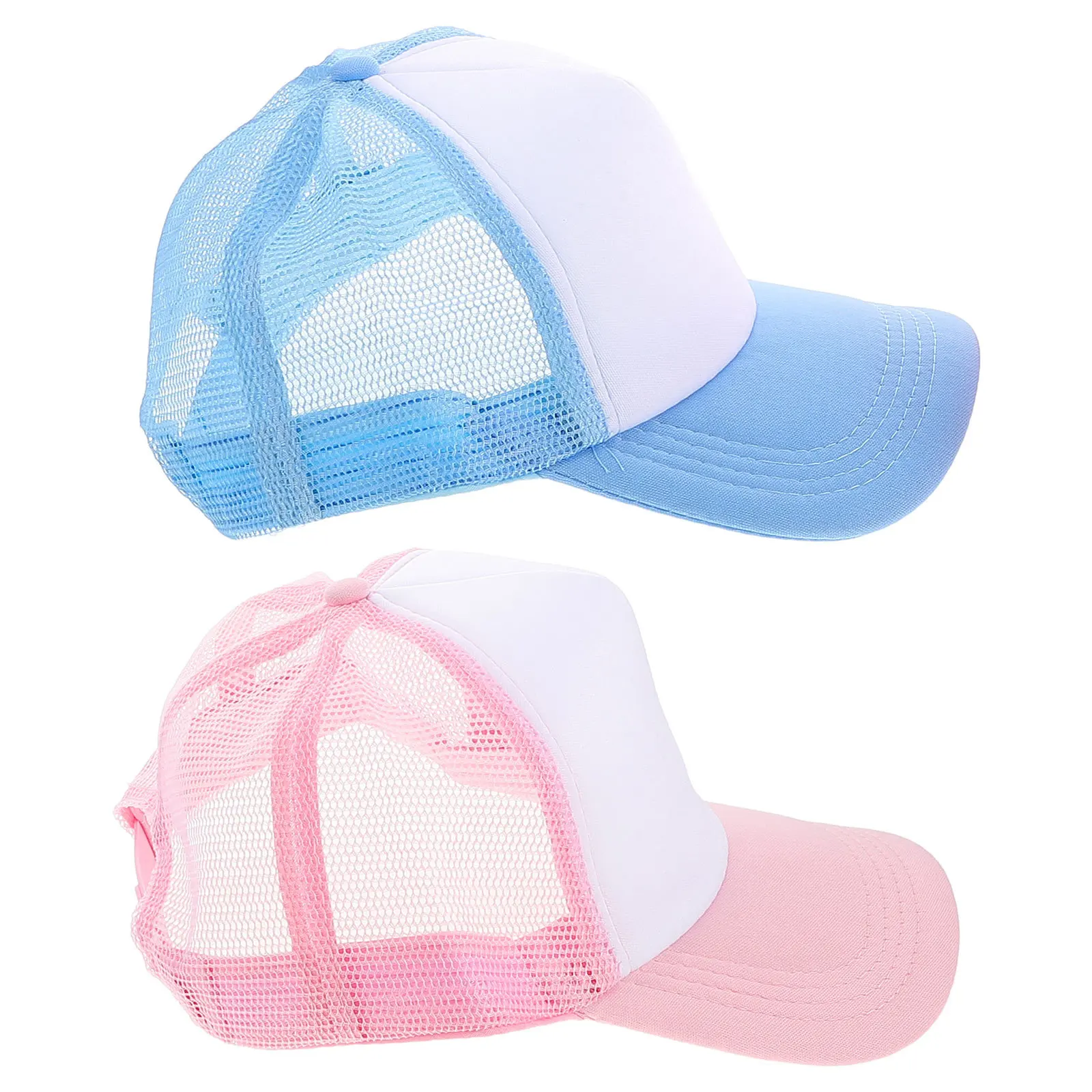 

2Pcs Sun Hats Breathable Polyester Adjustable Wide Brim Sun Blocking Caps Outdoor Sports Summer Beach Hats Unisex