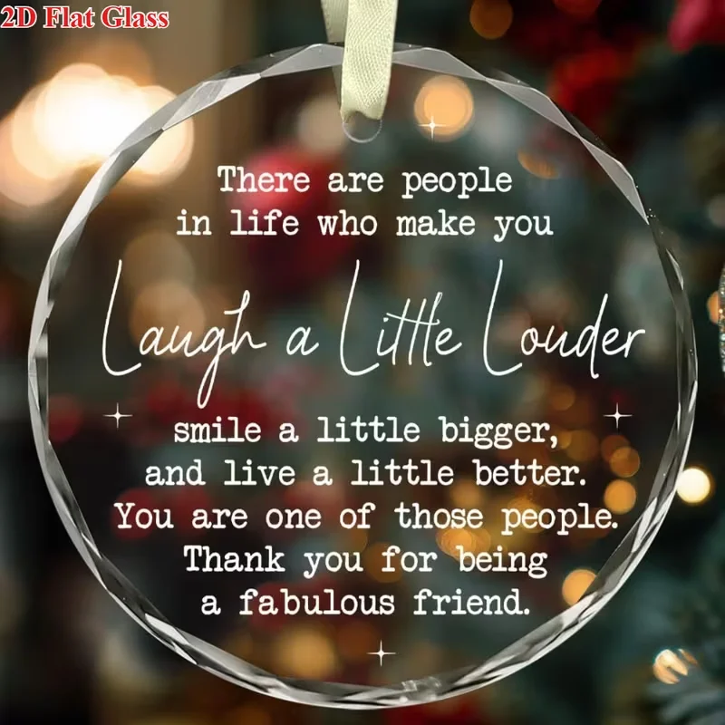 

2D самолет, милые стеклянные украшения - 8х8 см (8 см круглый) Памятные предметы на Рождество и День святого Валентина, День Благодарения, можно повесить