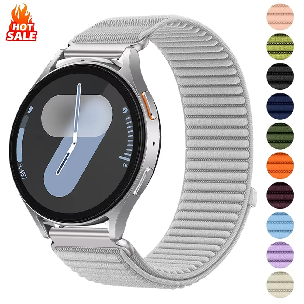 

Нейлоновый ремешок 22 мм 20 мм для Samsung Galaxy Watch 7 6 5 4 40 мм 44 мм, браслет Correa для Galaxy Watch 5 Pro 4 6 Classic