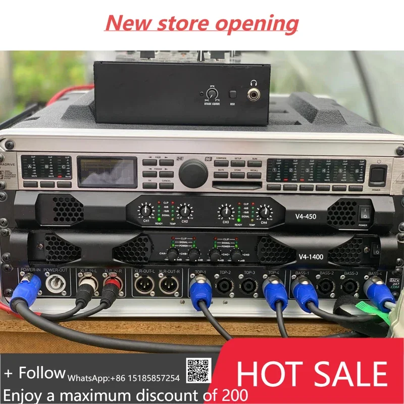 

Aoyue 1u digital power amplifier K4-450 4 channels amplifier power 450w karaoke amplifier