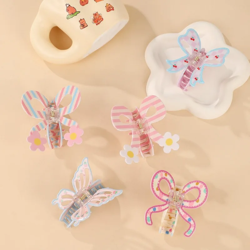 

1 шт. Красочная заколка-бабочка для волос, женская, милая, в пасторальном стиле, модный и стильный аксессуар для девочек, новинка, повседневный головной убор для образов на каждый день