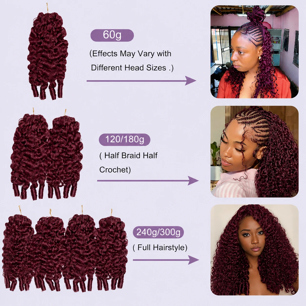 99J Dark Burgundy Feather Croc - Feather Hair Extension ulasan dan harga