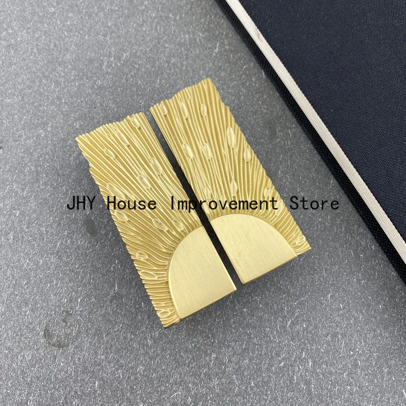Creative French Brass Cabinet Handle Chinese Antique Wardrobe Door Drawer Handle Light Luxury Cabinet Furniture Long Handle
