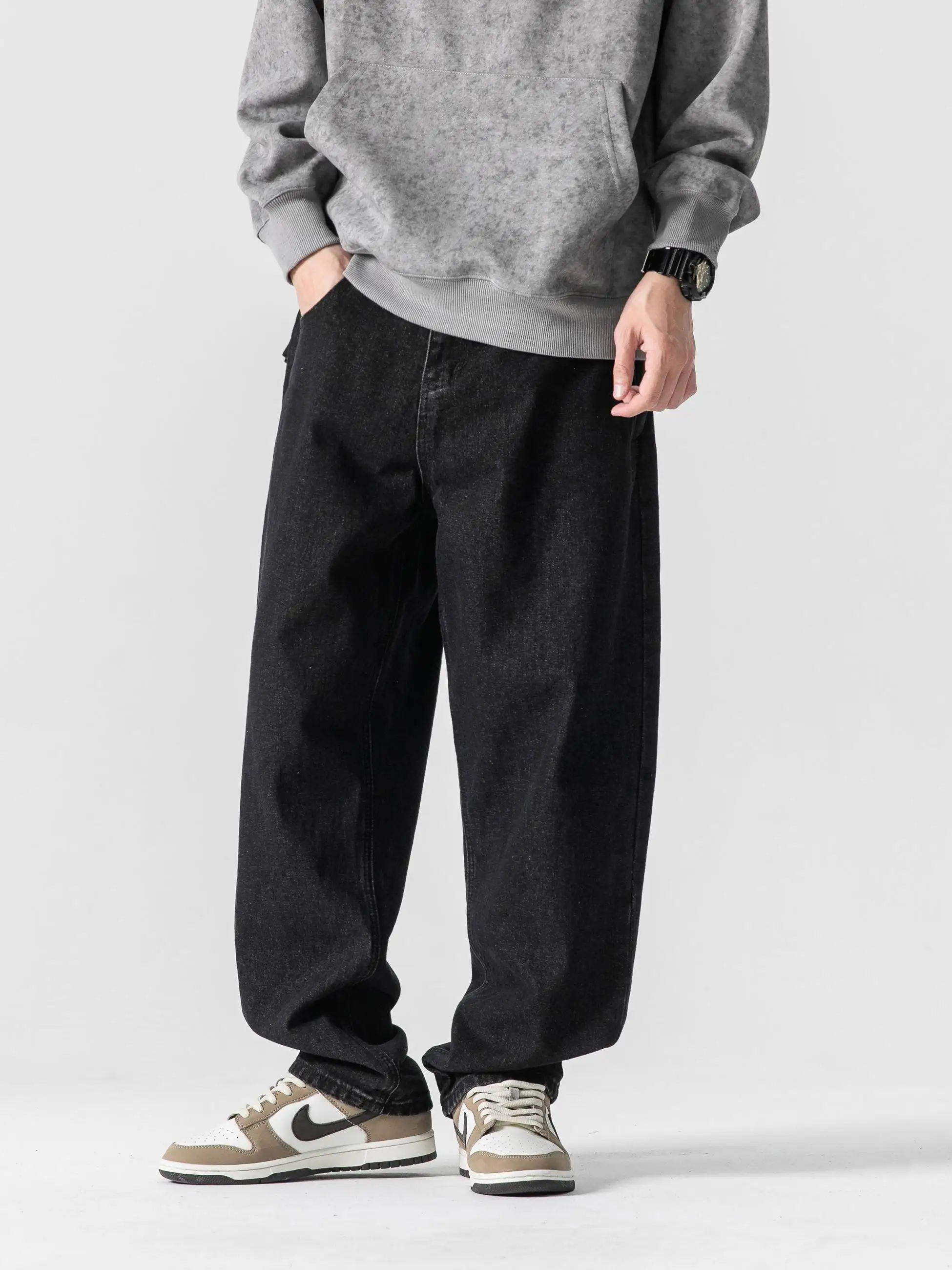 

Джинсы прямого кроя в стиле ретро, свободные, универсальные, повседневные, молодежные, с молнией, средней посадки, от американского трендового бренда