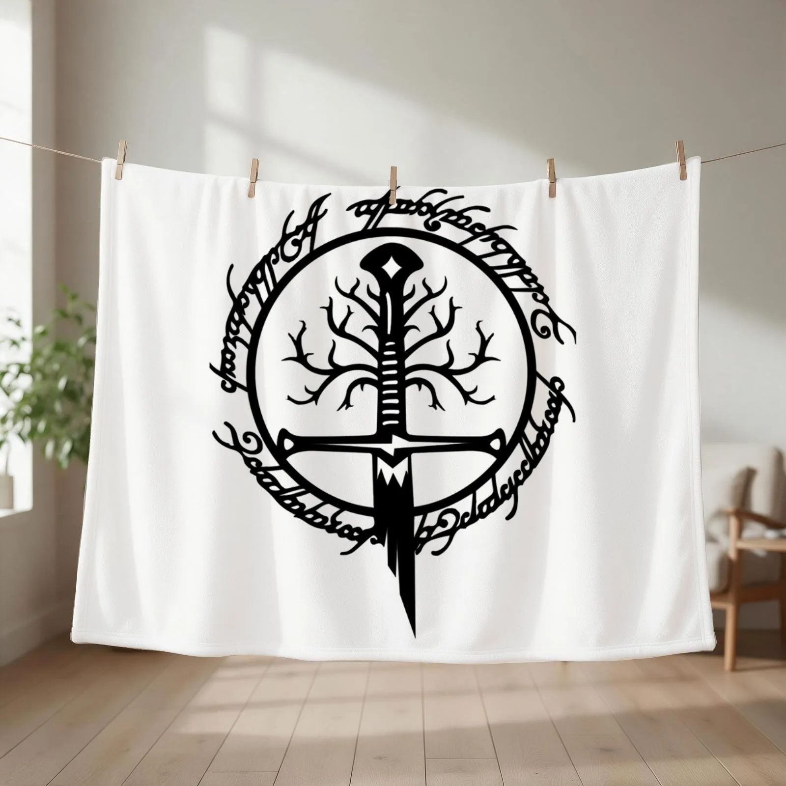 Lord of the ring Throw Blanket Thins halloween Soft Plush Plaid Loose Blankets