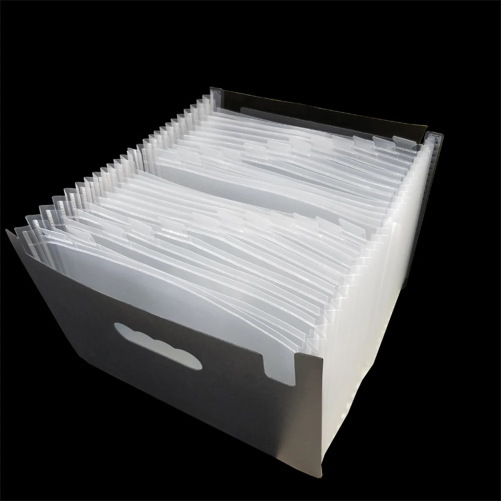 

24-Pocket A4 File Folder Plastic Document Organizer Home Office School Travel Formal Occasions Expanding Accordion