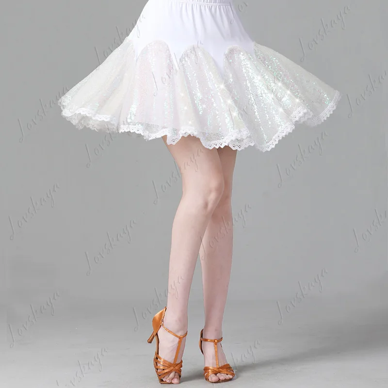 Trajes de dança quadrada, saias de dança latina, vestidos de dança bordados com lantejoulas brilhantes Gitab