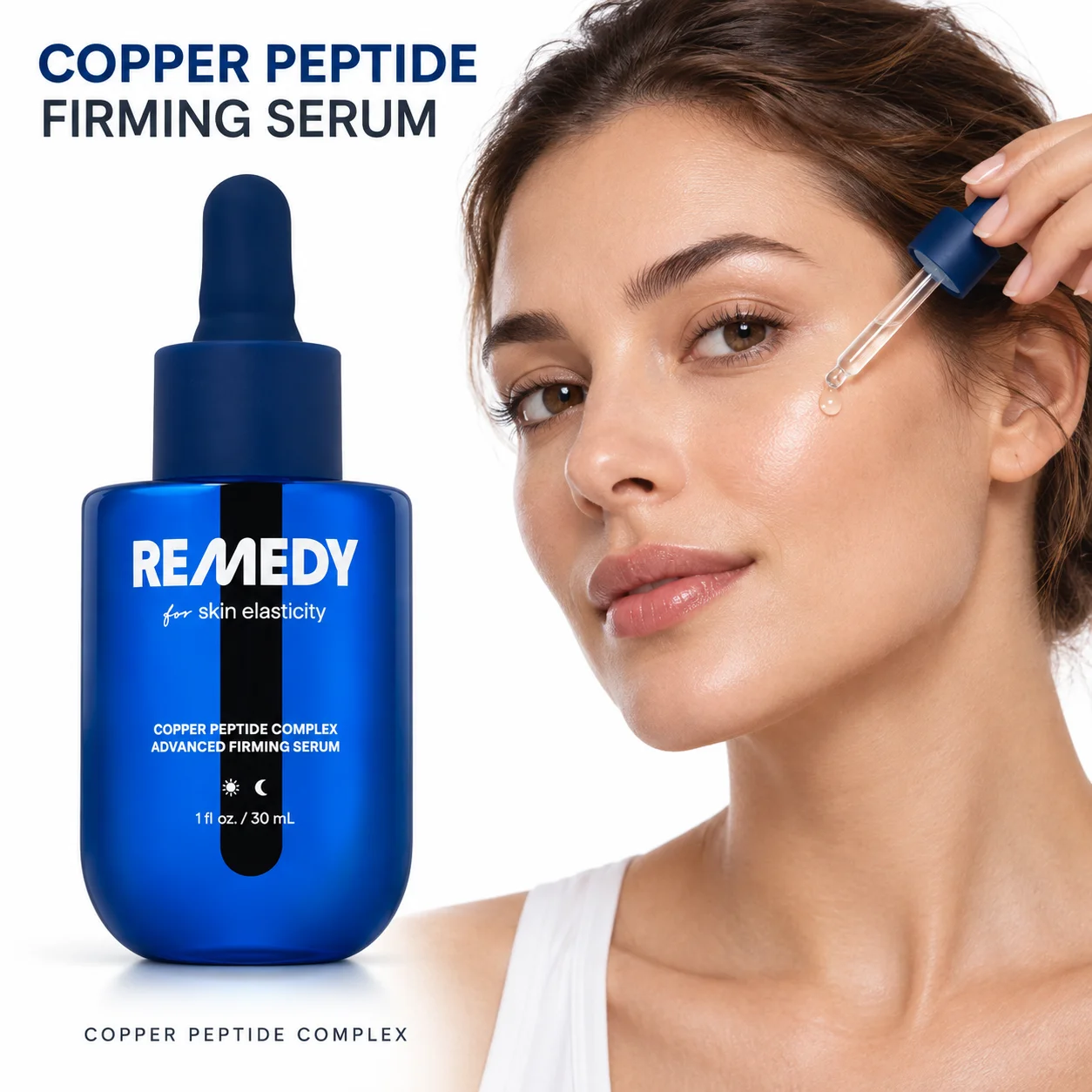 Copper Tripeptide 1 GHK Cu Serum Blue Peptide Face Essence Hydrating Firming Fine Line Smoothing Skin Care