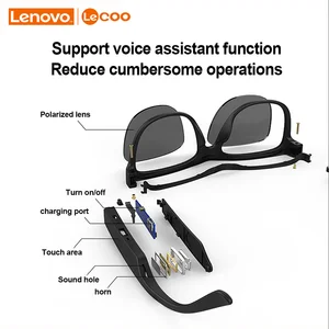 Lenovo-Lecoo C8 Smart Gläses Headset, Bluetooth Wireless-Brille, Outdoor Sport Headset, HD-Mikrofon-Ruf-Kopfhörer, neu, original 8 Hauptverkäufe zentrales Multimedia Lelong - №2