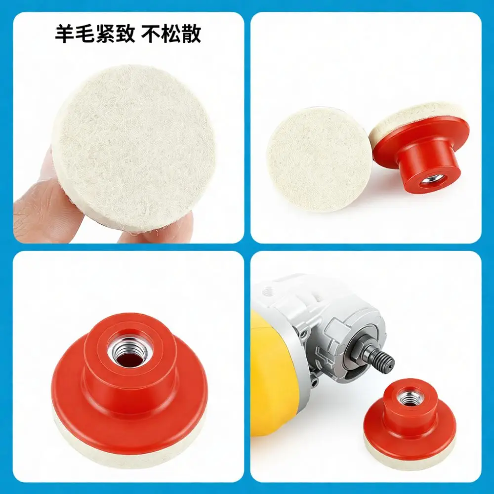 2 Inch Wool Polishing Disc For Car Rim Repairing Metal Marble Glass Jade Crystal Surface Polishing Buffer Tool Accessory
