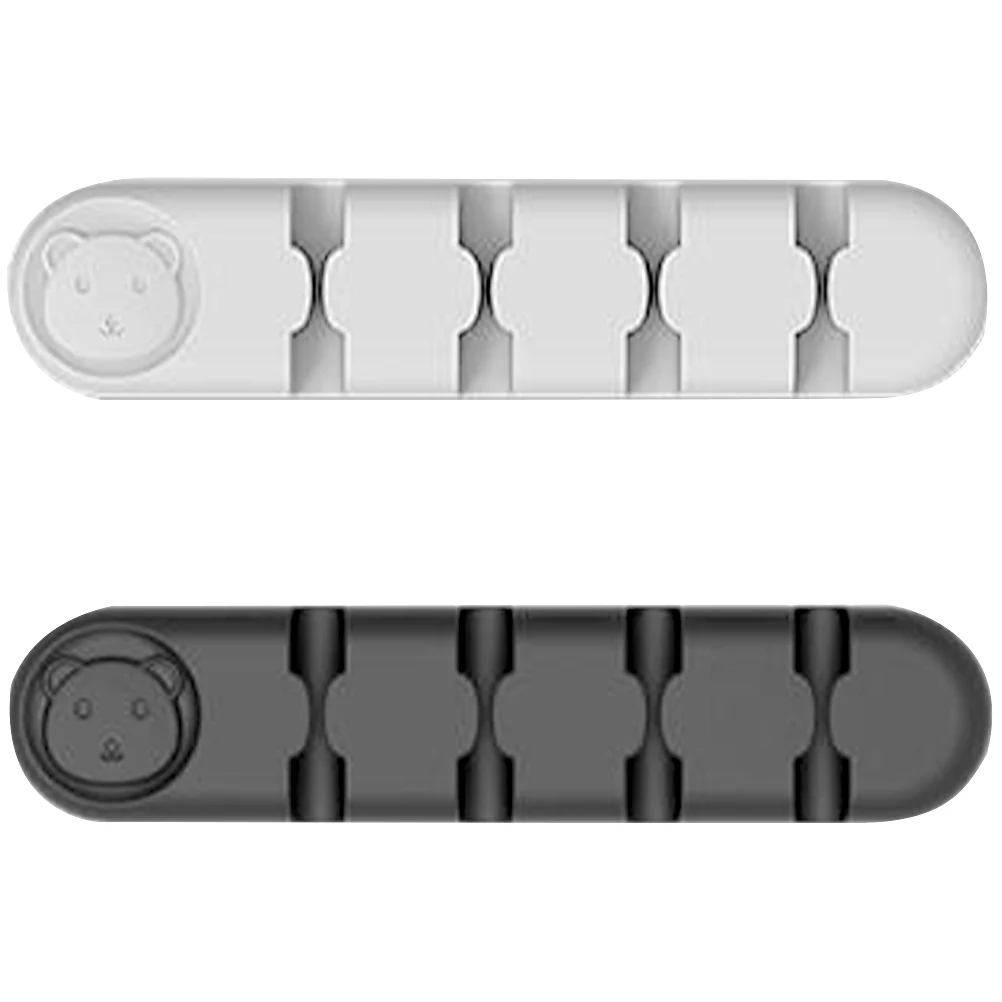 

2pcs Management Adhesive Holder Desktop Wire Cable Management Fixer Organizer Silicone Clipping Solution Cord.clips