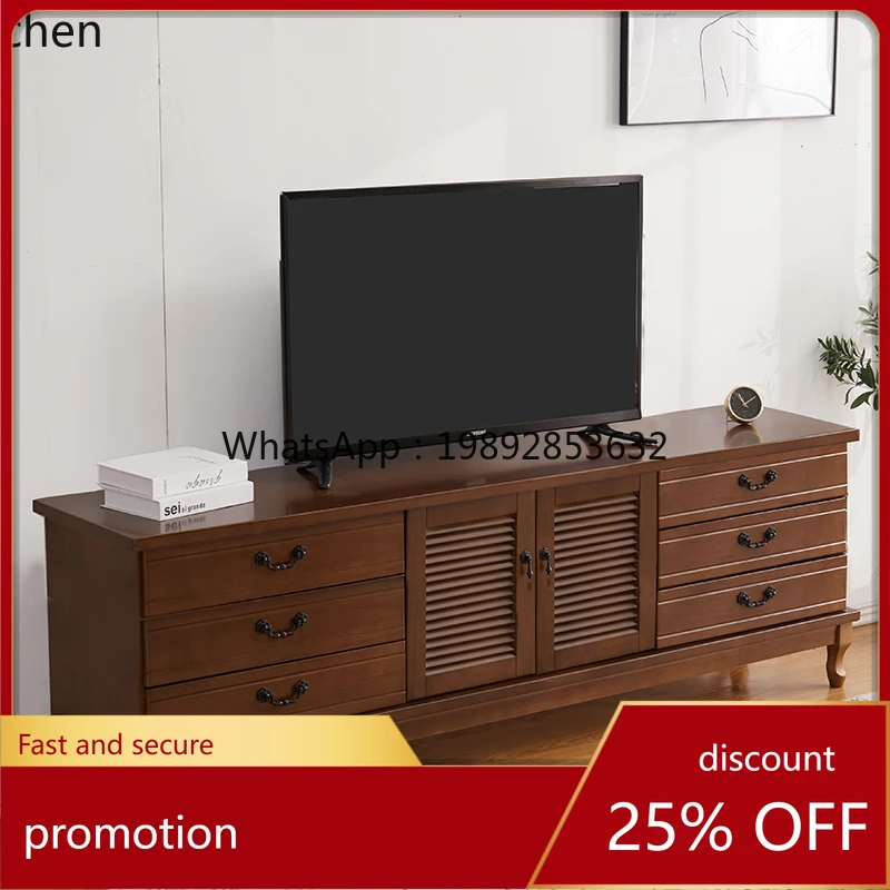 

YFY solid wood TV cabinet simple living room coffee table combination TV cabinet