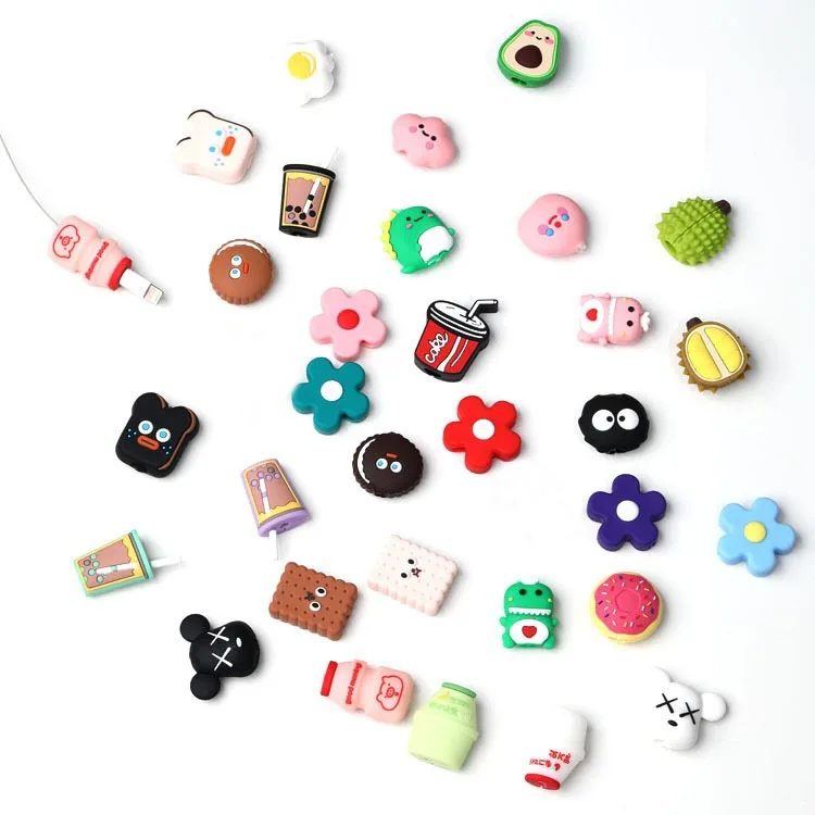 Cute Cartoon Cable Protector Fruit Animal Charging Cable Buddies Cord Protector Charger Wire Organizer Akcesoria do telefonu