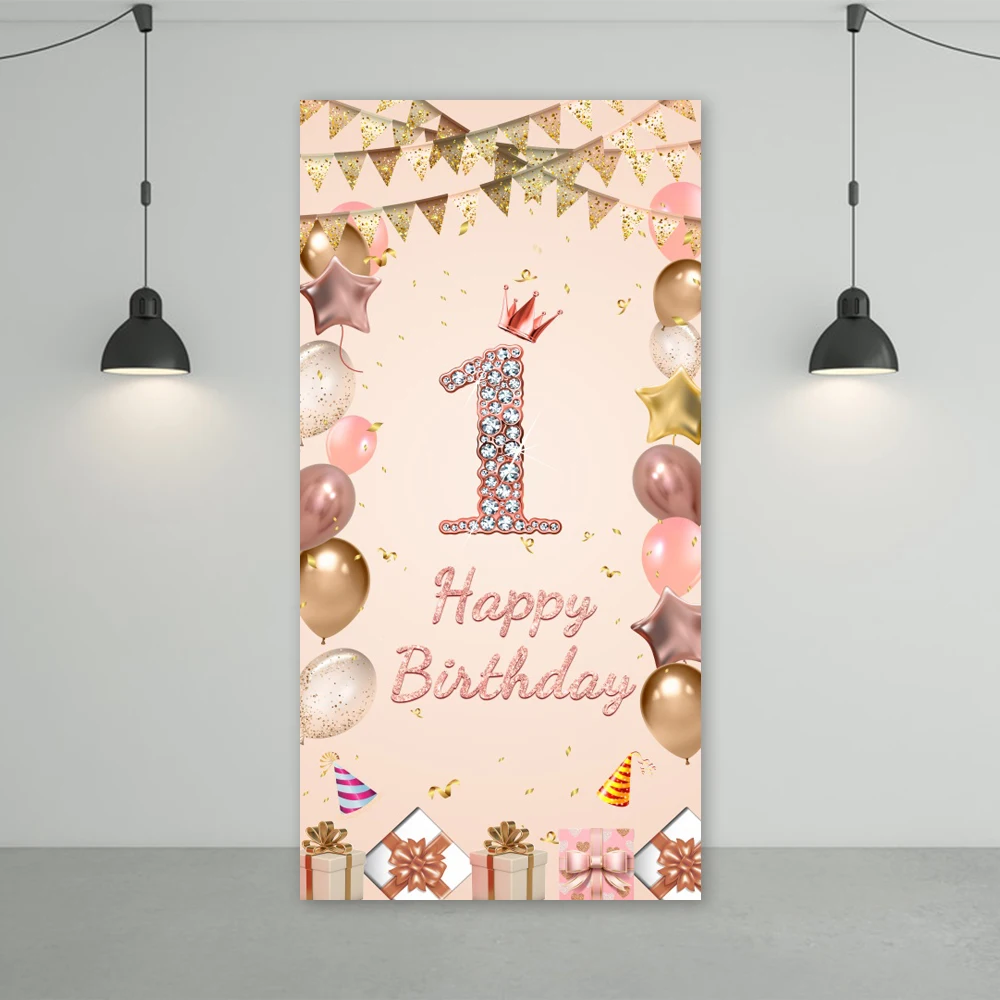 Happy Birthday Background Colorful Balloons Photography Backdrop Kid Boy Girl Artistic Portrait Photo Studio Props Party Decor