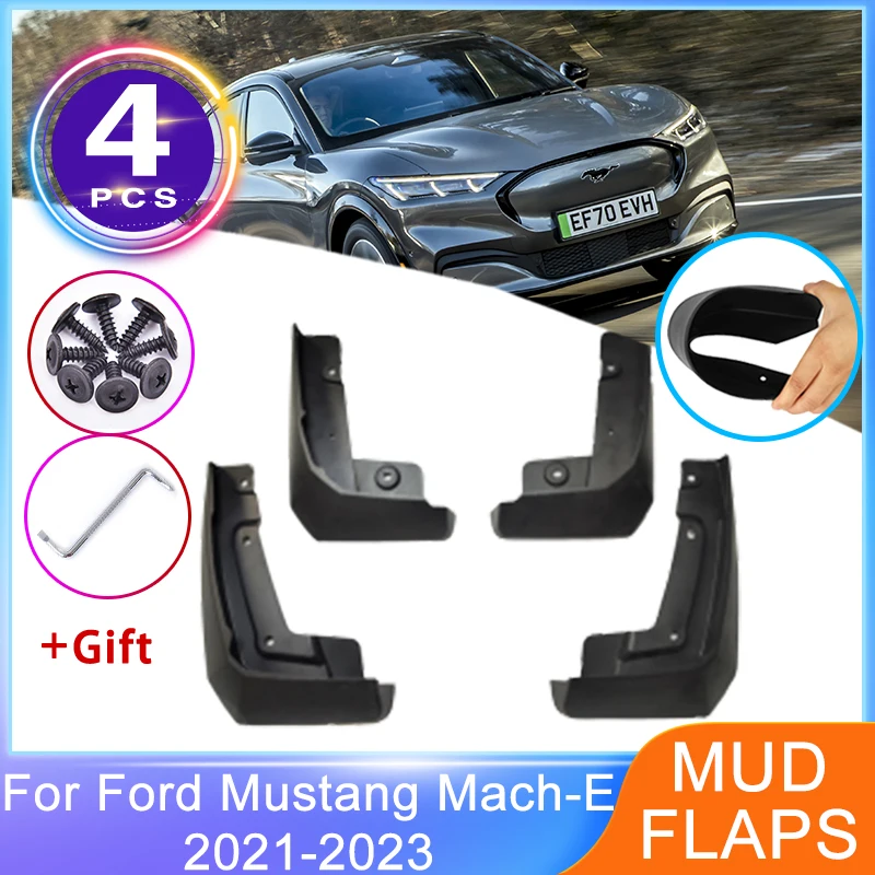 for Ford Mustang Mach-E 2021 2022 2023 Car Front Rear Fender Flaps Wheel Protective Splash Guards MudFlaps Mudguards Accessories