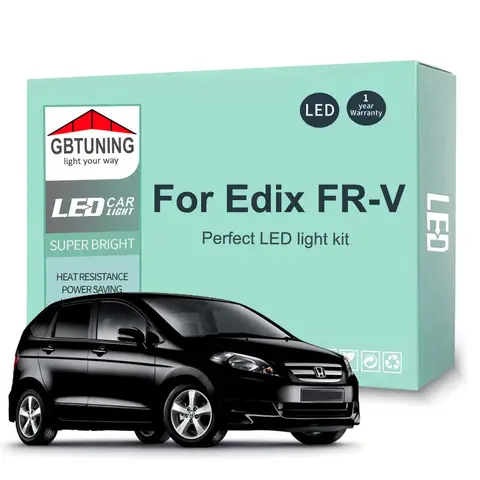 10Pcs Cars Accessories For Honda Edix FR-V FRV 2004 2005 2006 2007 2008 2009 2010 Canbus Dome License Plate LED Interior Light