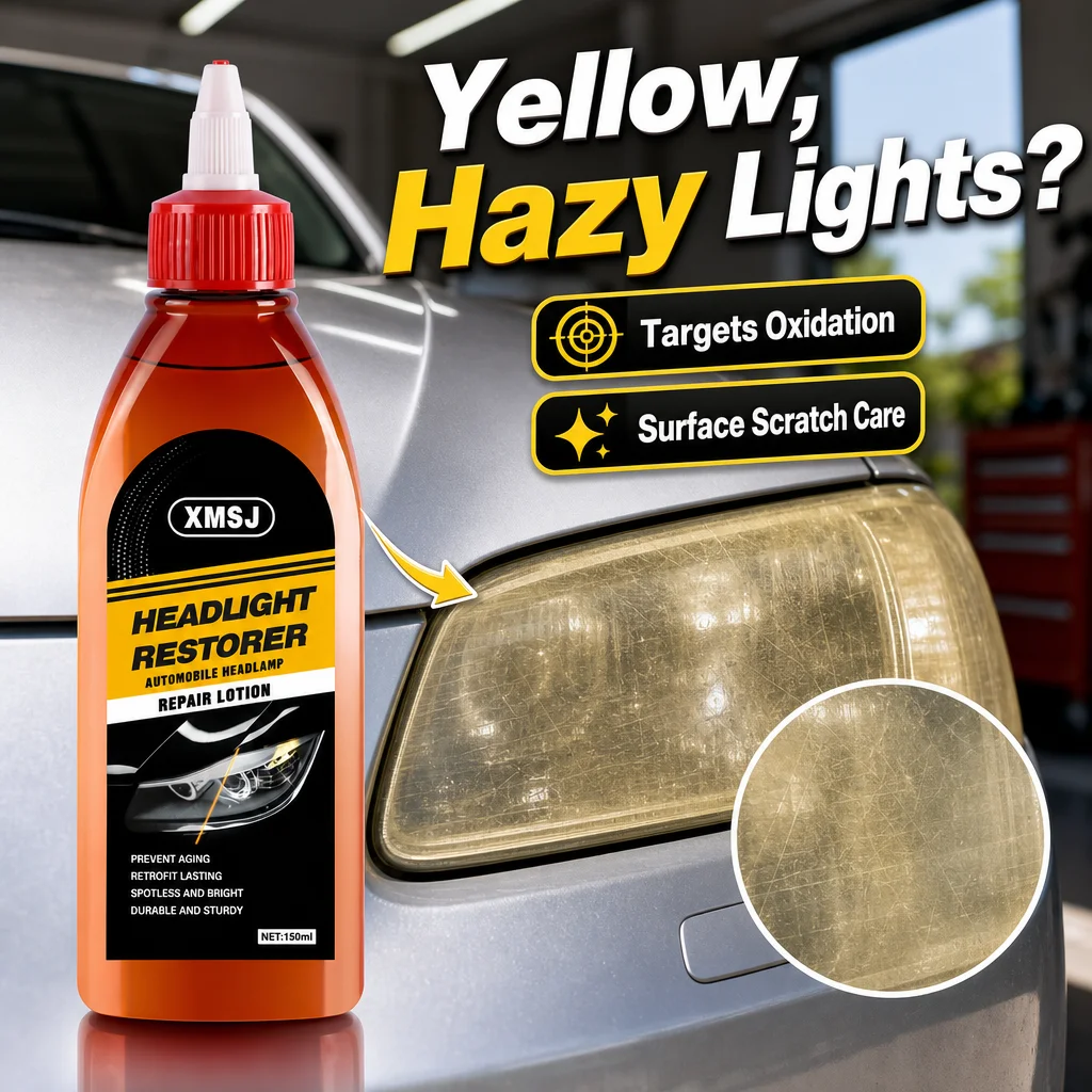 Headlight Restorer 150ml Automobile Headlamp Repair Lotion Cleans Yellowing Oxidation Restores Clarity