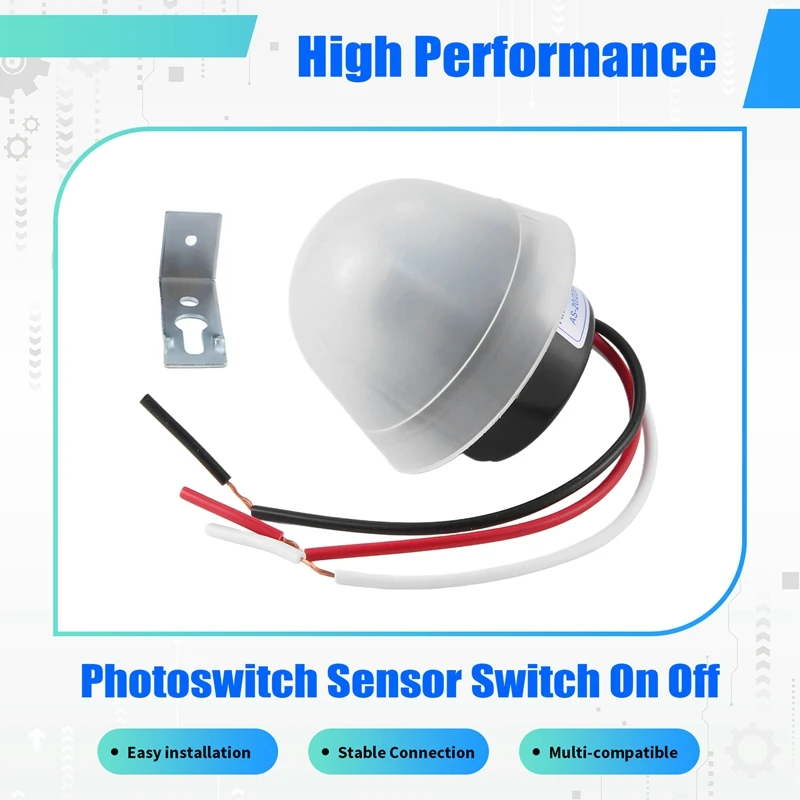 ELEC-Automatic Auto On Off Photocell Street Light Lamp Switch C AC 220V 50-60Hz 10A Photo Control Photoswitch Sensor Switch
