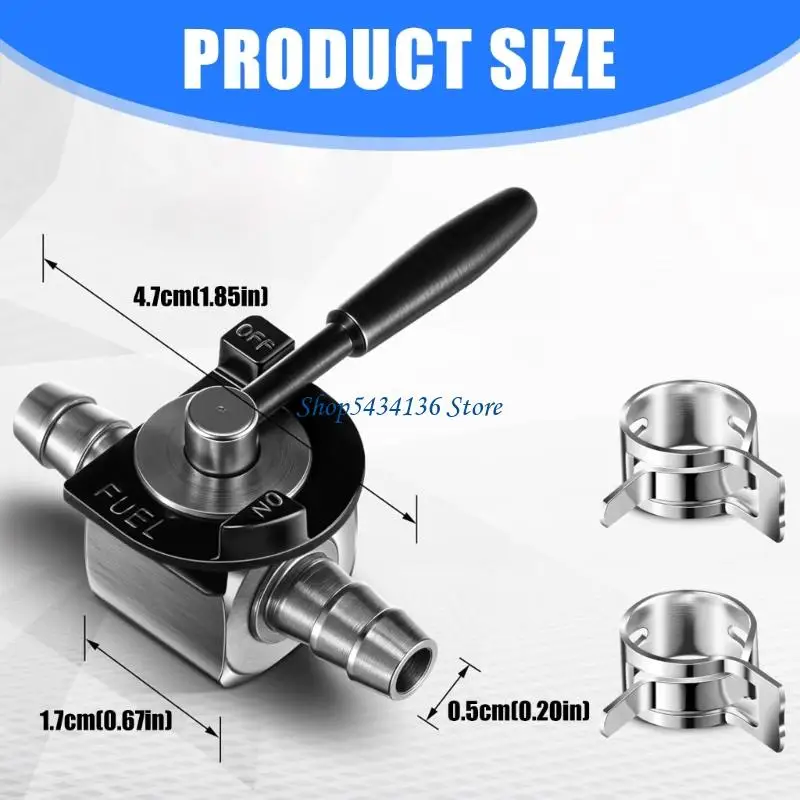 H7ed inlines الوقود صمامات الإغلاق 1/4inch تشمل 12 مشبك خرطوم متين النحاس تصاميم تسربات التسرب