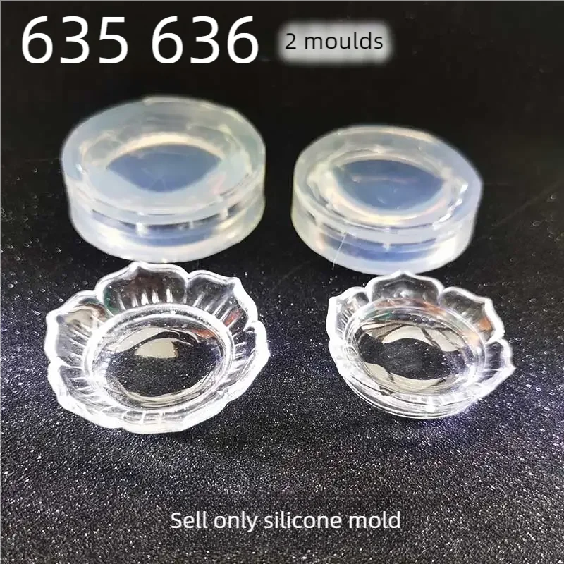 DIY Handcraft Mini Lotus shaped plate Epoxy Resin Mold Food Play Miniature Pinching Mould Epoxy Resin Mold UV Resin Moldse - Image 6