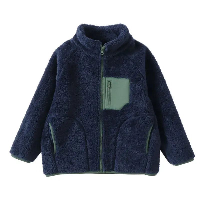 

3-14 Years Children Fur Baby Girl Boy Clothes Zipper Coat Autumn Winter Kid Fleece Jacket Warm Snow Outfits Waistcoat