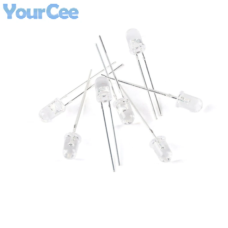 50pcs/10pcs 3mm 5mm 940nm IR Infrared Emitting Receiving Tube LED Diode Round Tube Light 0038 VS838 1838 Diodes