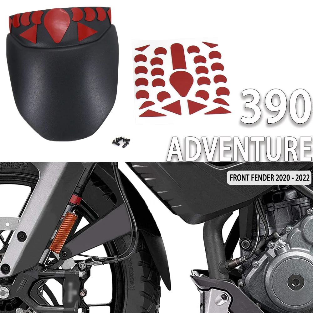 

Motorcycle Black Front Fender Mudguard Splash Hugger For 390 Adventure adv 390 ADVENTURE ADV 2020 2021 2022