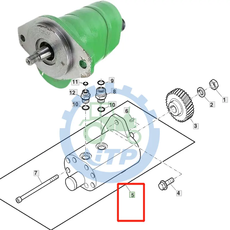 Hoge Kwaliteit Hydraulische Pomp RE241578 Fit Voor  1054 1204 1354