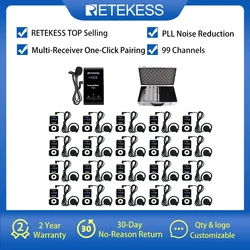 Retekess T130 sistema de audio inalámbrico para guía turística transmisor receptor para excursiones fábrica entrenamiento Iglesia traductor conferencia transmisor audio sistema de transmisión