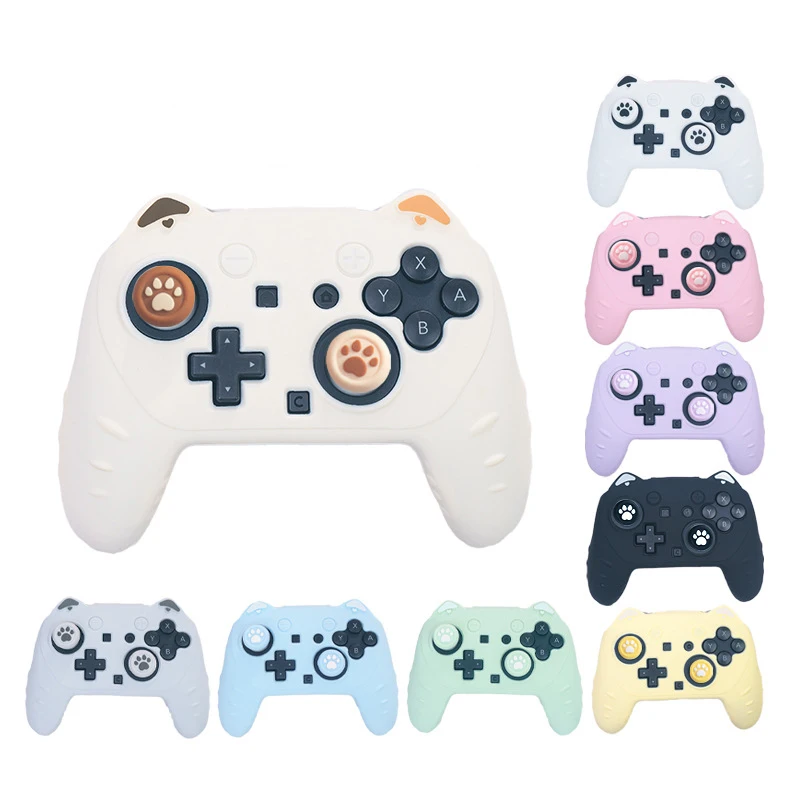 New Cat Paw Silicone Soft Shell Gamepad Sticker Skin For Switch 2 Pro/NS2 Pro Game Controller Case Thumb Stick Grip Cap Cover