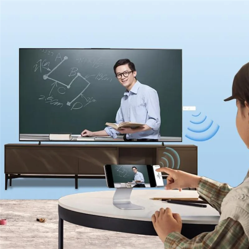 ABSQ-Type-C Mini Portable 5G Wireless -Compatible Transmitter 1080P HD Video Remote Screen Projector