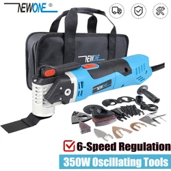 NEWONE Multi-Function tool 350W Quick Release Oscillating Tool Electric Trimmer Quick-change Tool Renovator Blades Wood-cutting