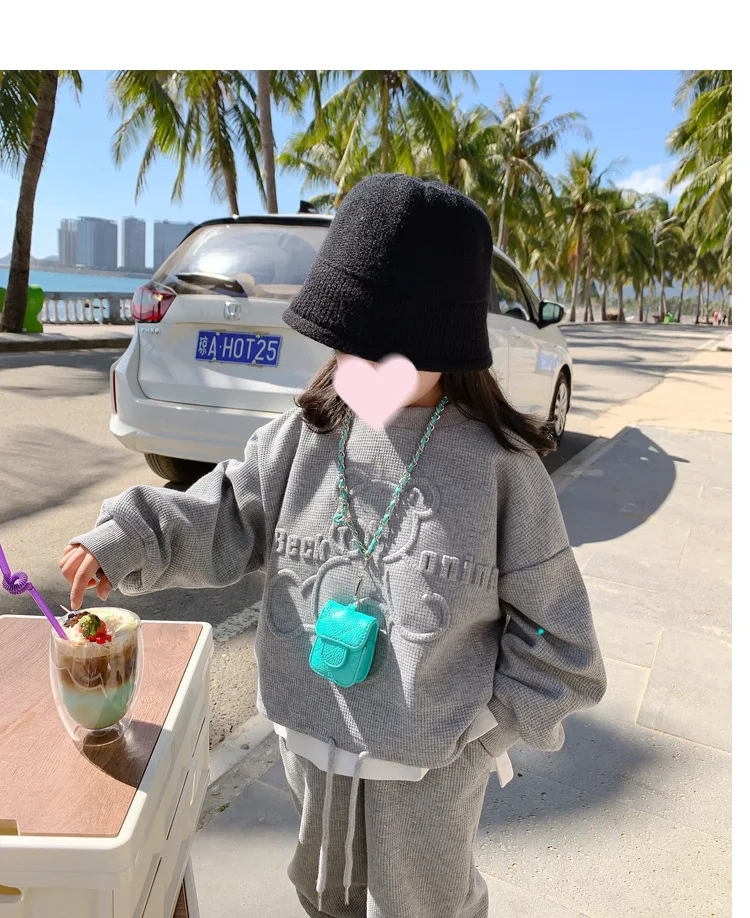 2026 Frühling Kinderkleidung Rundhals-Langarm-Pullover für Jungen und Mädchen Trendige Baby-Mode Kinderbekleidung 2-teilig – Detail 38