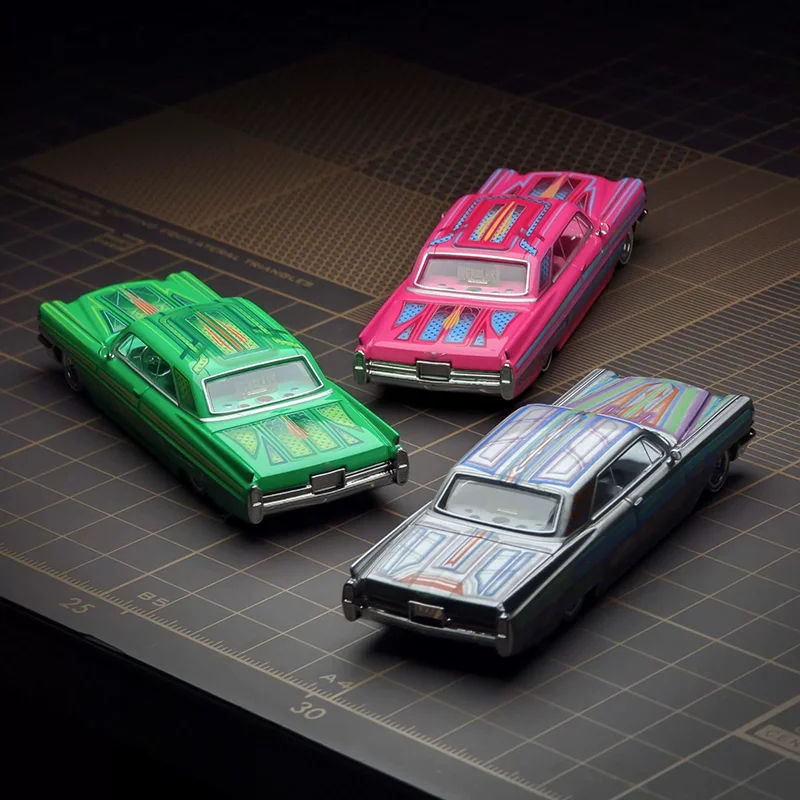 97M Diecast 1:64 Scale 1964 DeVille Low Rider Alloy Car Model Classic Decoration Hobbies Souvenirs Gifts Collection